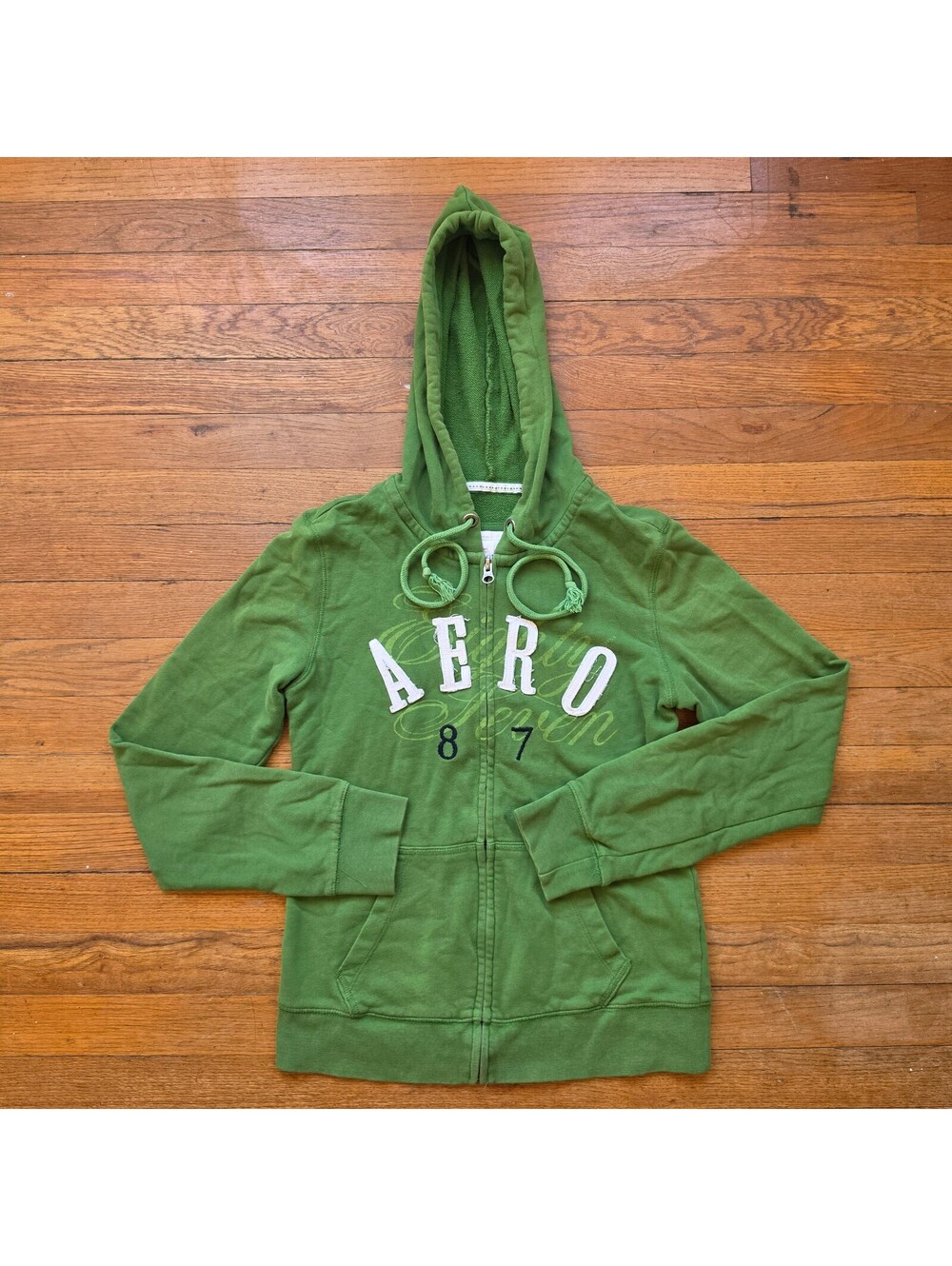 2000s y2k Aeropostale embroidered logo zip up hoodie